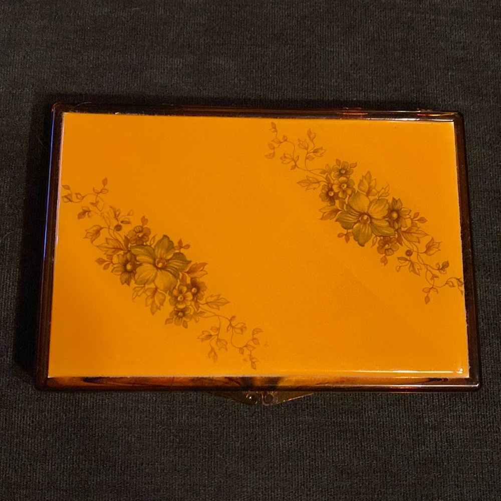 Faux Tortoise Shell Plastic Slim Travel Jewelry Case 6" Pre-Owned